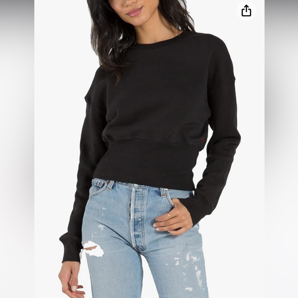 Philanthropy Reeves Luxury Sweatshirt in Black Cat